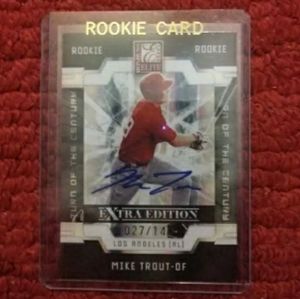 MIKE TROUT 2009 Donruss elite rookie auto reprint